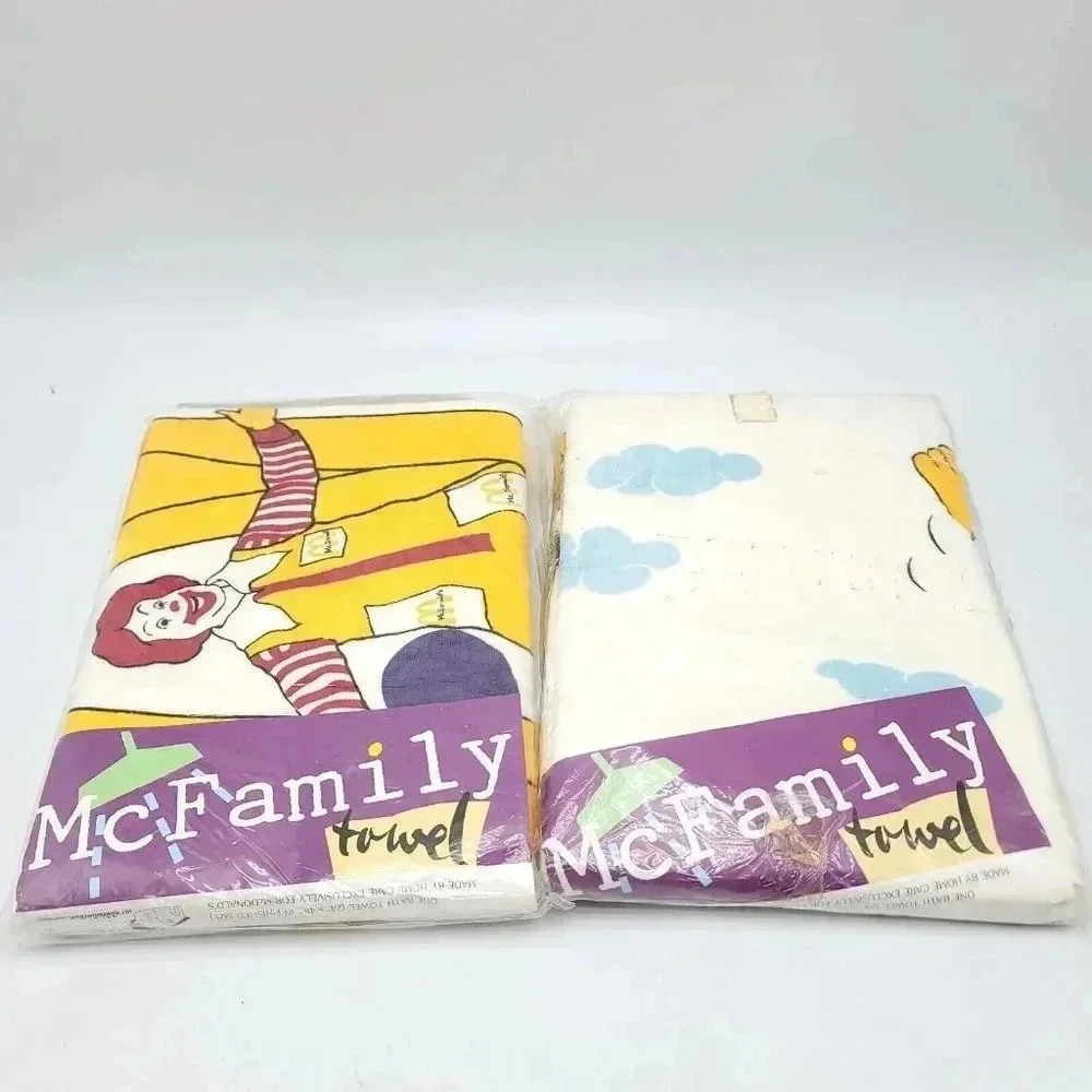 McDonald's Thailand McFamily Bath Towel Set New Old Stock 24